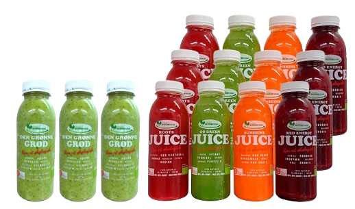 Juicekasse med 3 Grøn grød